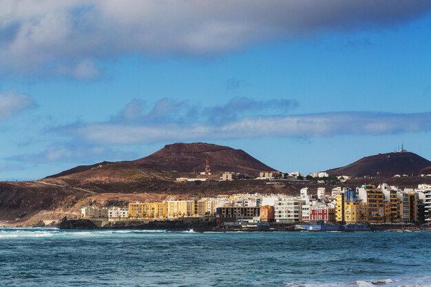 Foto vista para o mar de las palmas de gran canaria