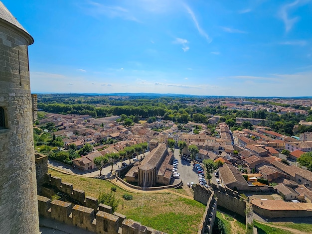 Vista parcial da cidade de Carcassonne, no sul da França, Patrimônio Mundial da UNESCO