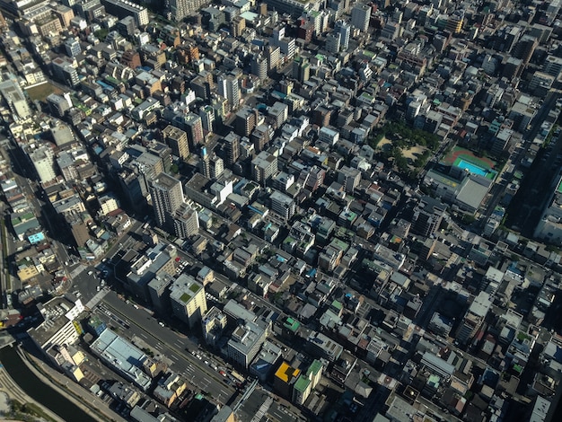 Foto vista parcial da cidade de tóquio