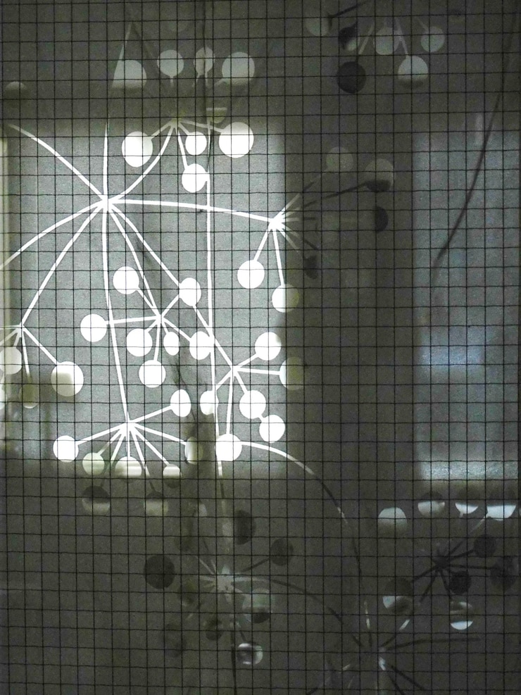 Foto vista de la pared de azulejos