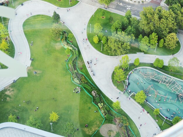 Vista del parque desde un ángulo alto