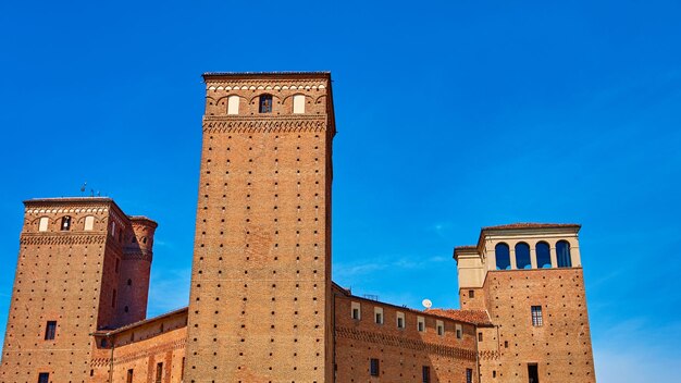 Vista del patio del Castillo Principios de Acaja en Fossano