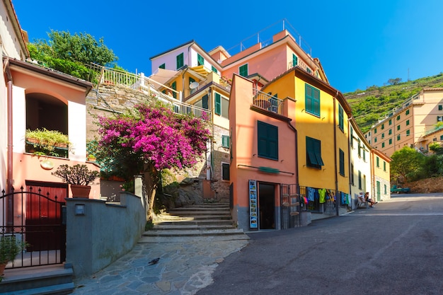 Foto vista pintoresca de manarola, liguria, italia