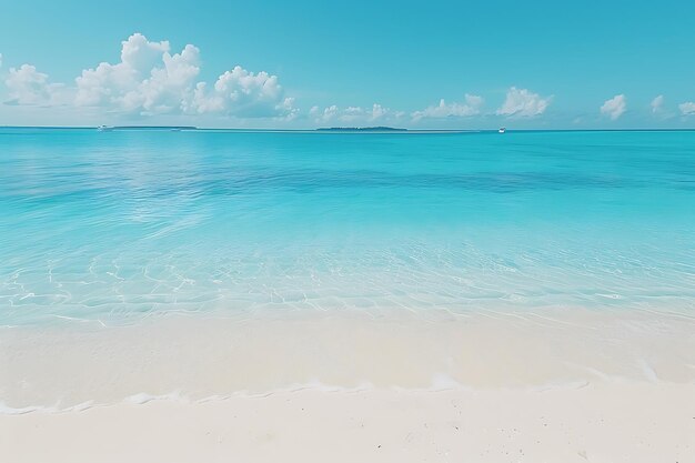 Foto vista a la playa con agua del océano