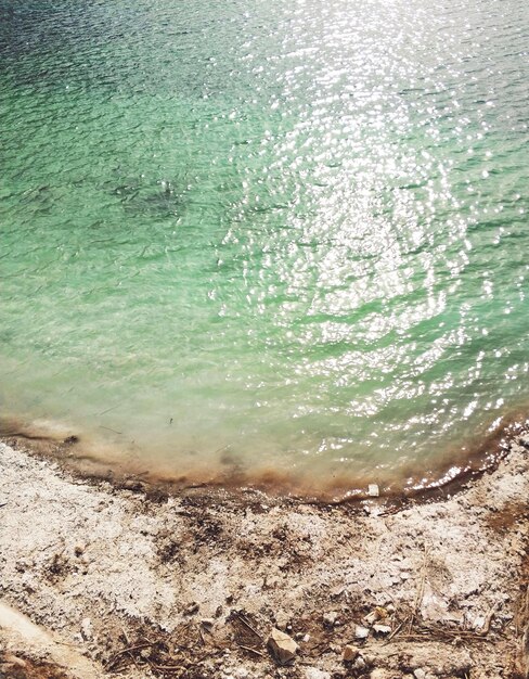 Foto vista de la playa en ángulo alto