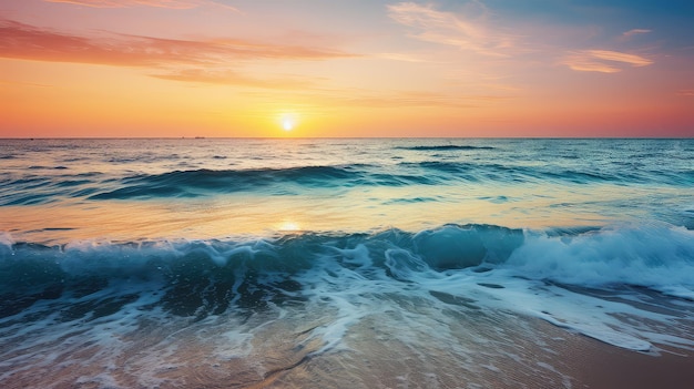 Vista de la playa con fondo oceánico