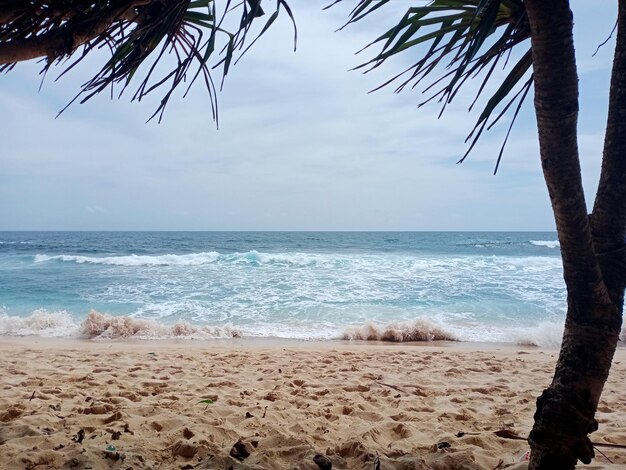 Foto vista de la playa de indonesia