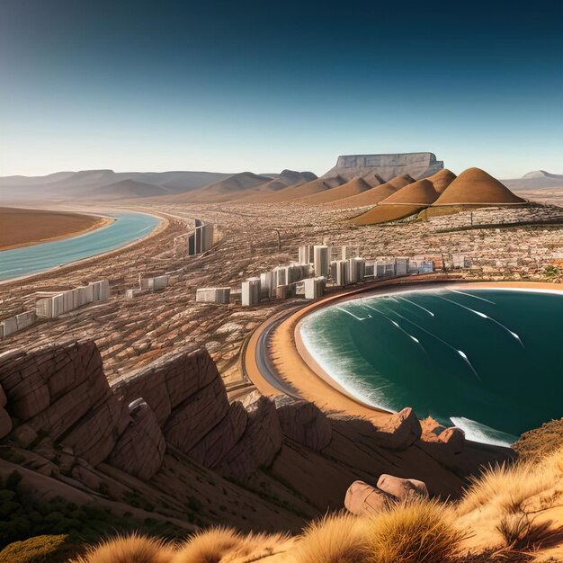 Vista de la playa por la mañana