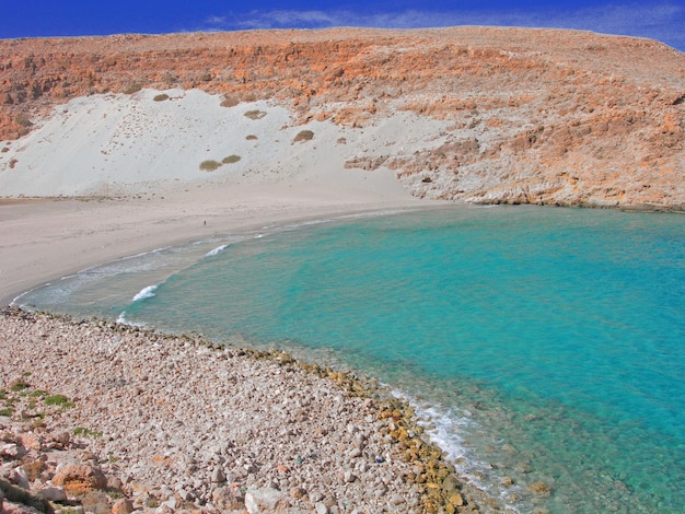 Foto vista de la playa