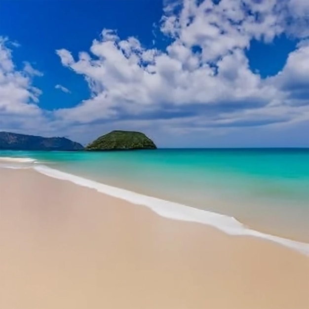 Una vista de la playa