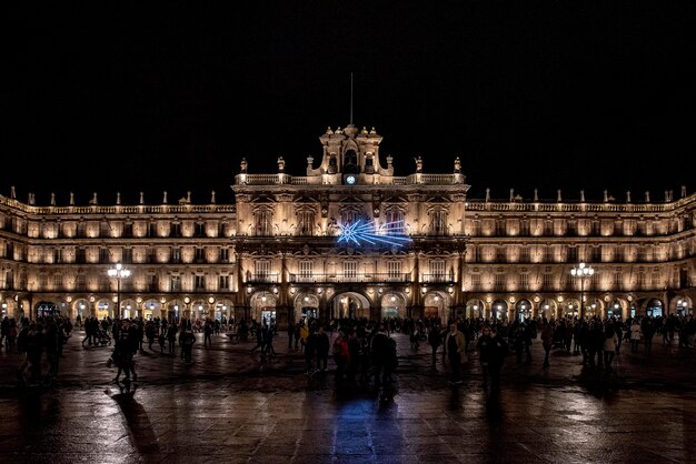 Vista de la Plaza Mayor de Salamanca de noche