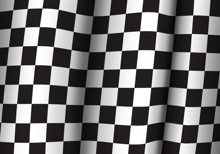 Foto vista de primer plano de fondo de bandera a cuadros