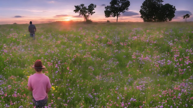 Vista de primer plano de un retrato de un entorno natural con un fotógrafo