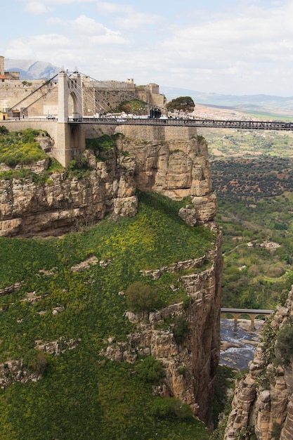 Vista del puente Sidi-Mcid, el segundo puente suspendido más alto del mundo, Constantina, Argelia