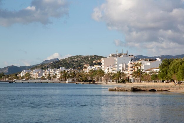 Vista del puerto de Pollenca, Mallorca, España