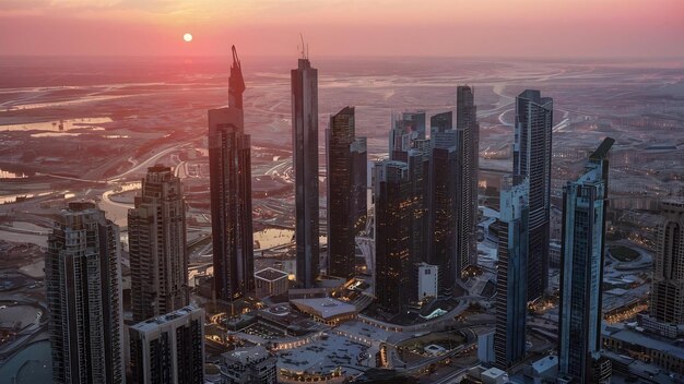 La vista de Riad desde el centro del reino Burj almamlaka en Arabia Saudita