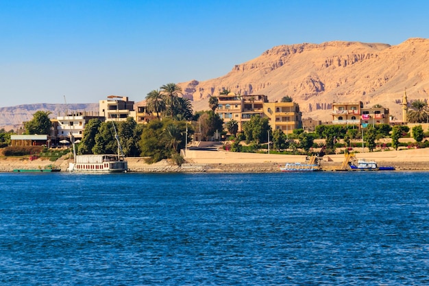 Vista del río Nilo en Luxor Egipto