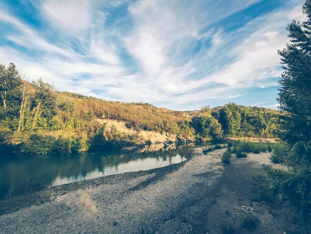 Vista del río Reno en otoño