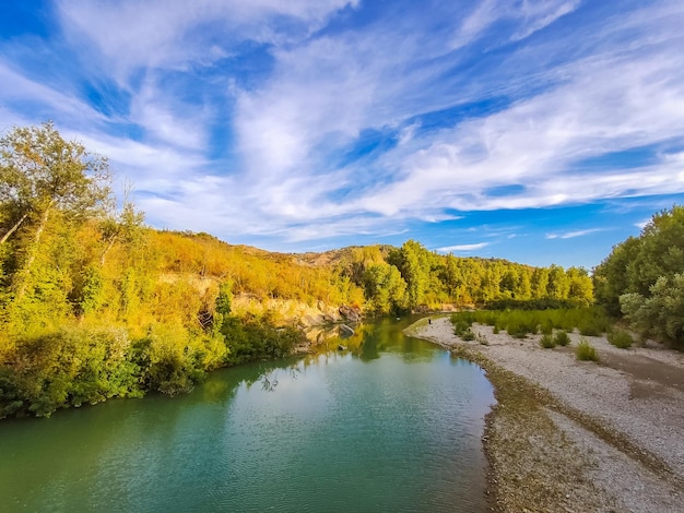 Vista del río Reno en otoño