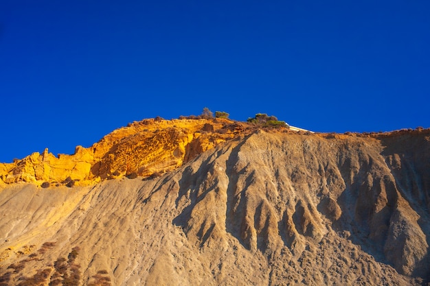 Vista de las rocas típicas de Realmonte, Agrigento