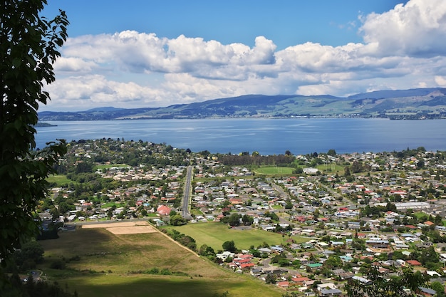 La vista de Rotorua Nueva Zelanda