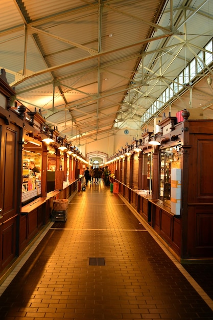 Vista de la sala del mercado