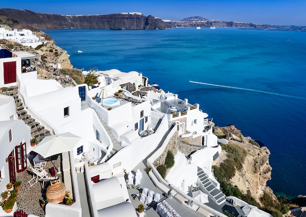 Vista de Santorini por día