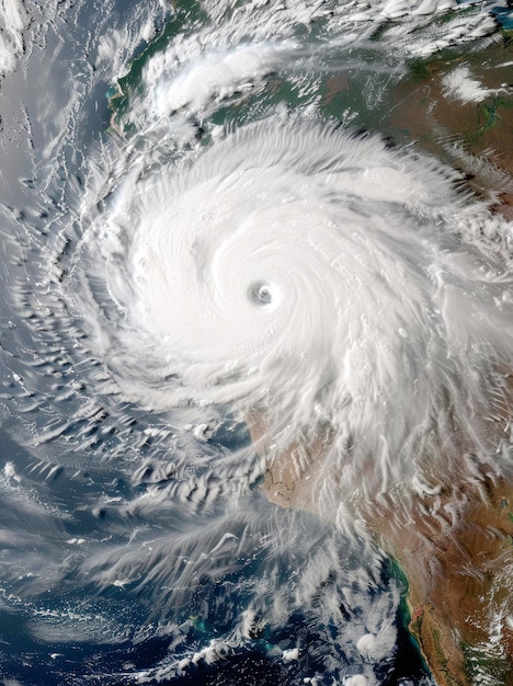 Una vista por satélite del huracán