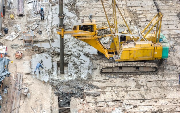 Vista del sitio de construcción