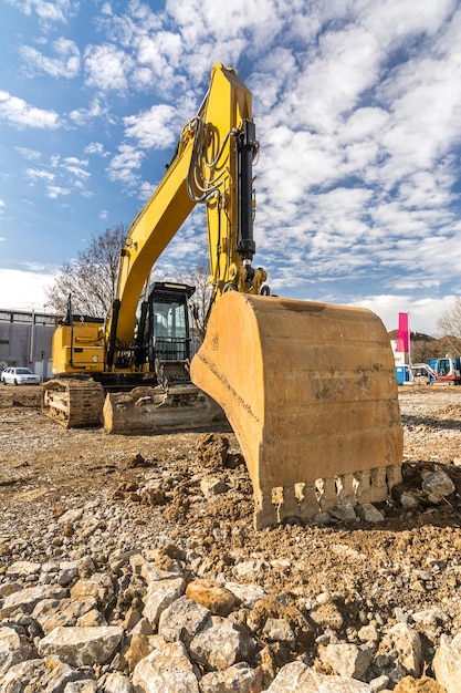 Foto vista del sitio de construcción