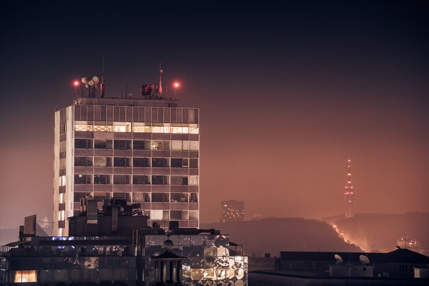 Foto vista sobre la ciudad sofía, bulgaria