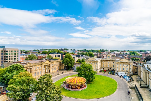 Una vista sobre la ciudad de York en Inglaterra