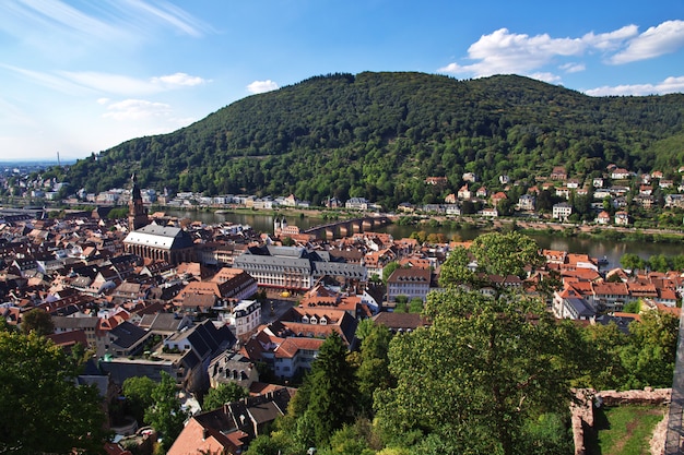 La vista sobre Heidelberg, Alemania