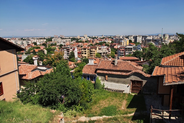 La vista sobre Plovdiv en Bulgaria