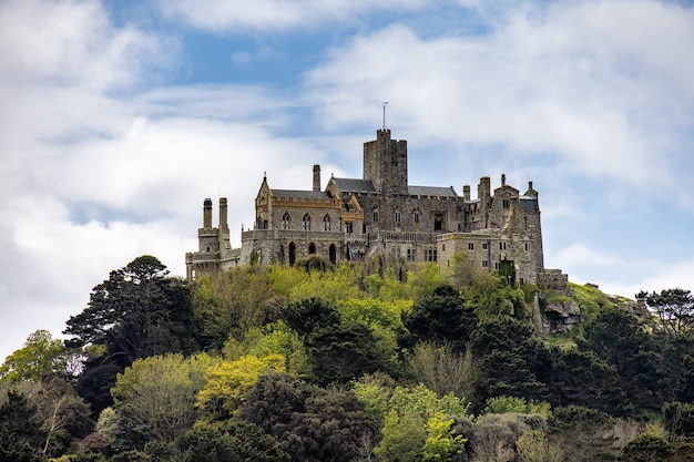 Foto vista de st michaels mount cerca de marazion cornwall