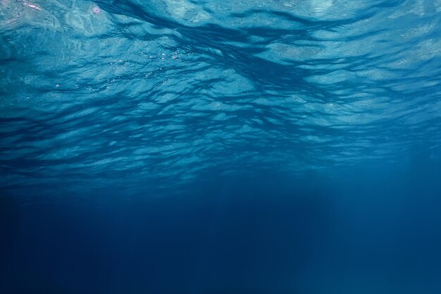 Vista submarina de la superficie del mar