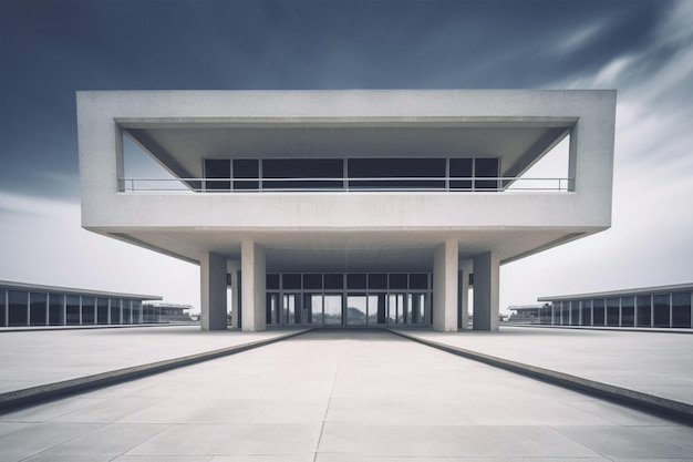 Vista del suelo del edificio minimalista moderno