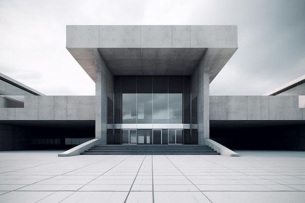 Vista del suelo del edificio minimalista moderno