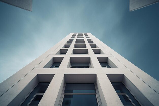 Vista del suelo del edificio minimalista moderno