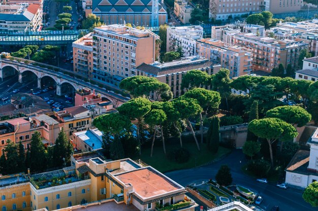 vista superior de la arquitectura de la ciudad de Roma, Italia