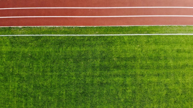 Vista superior del campo de fútbol.