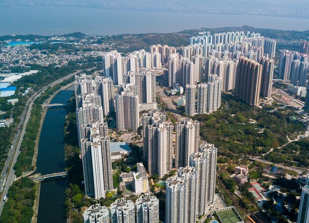 Vista superior de la ciudad de Hong Kong