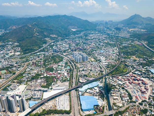 Vista superior de la ciudad de Hong Kong