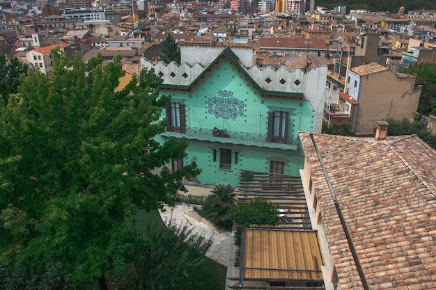 vista superior da cidade velha de Girona. Catalunha. Arquitetura histórica.