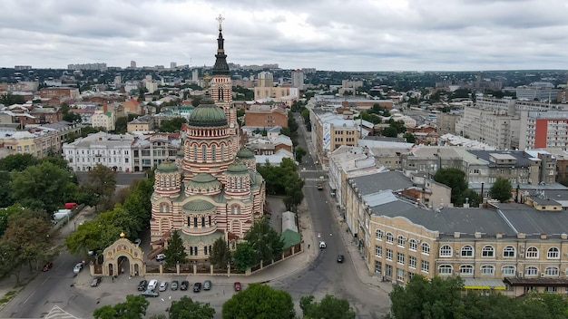 Vista superior da parte central da cidade de Kharkov