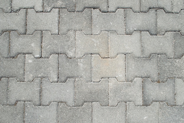 Vista superior das pedras de pavimentação para texturas de fundo