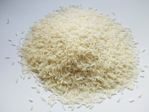 Foto vista superior de arroz de jasmim