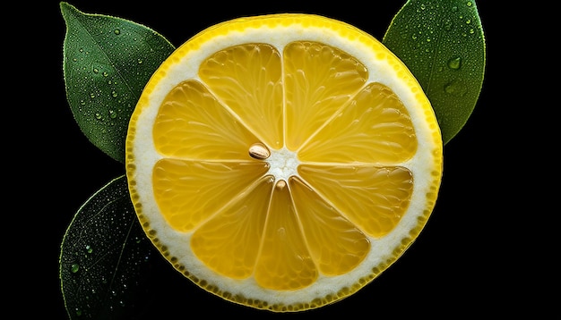 Vista superior de limão isolada em fundo branco