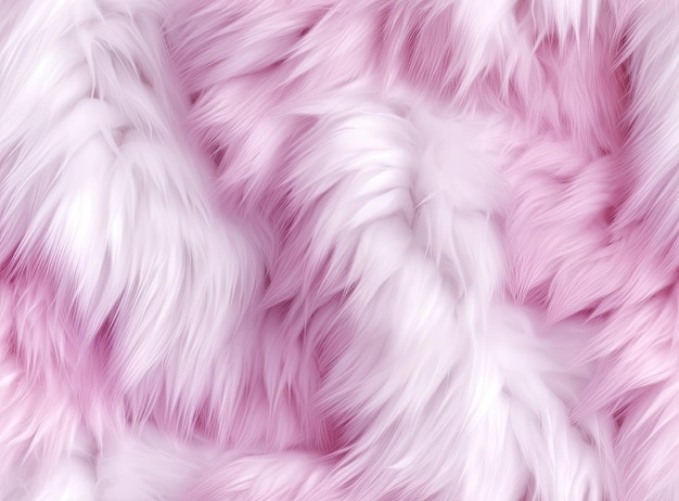 Vista superior de textura perfeita de pele rosa Fundo de pele de carneiro rosa Padrão de pele Textura de pele rosa desgrenhada Textura de lã Pele de ovelha de perto