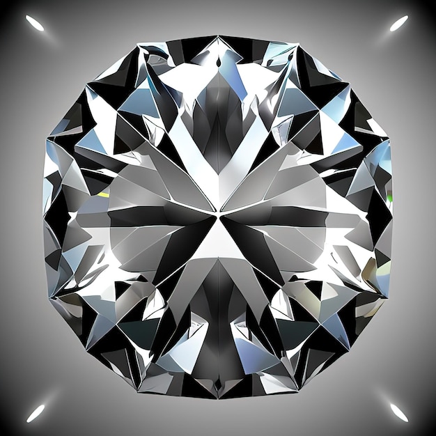Vista superior del diamante